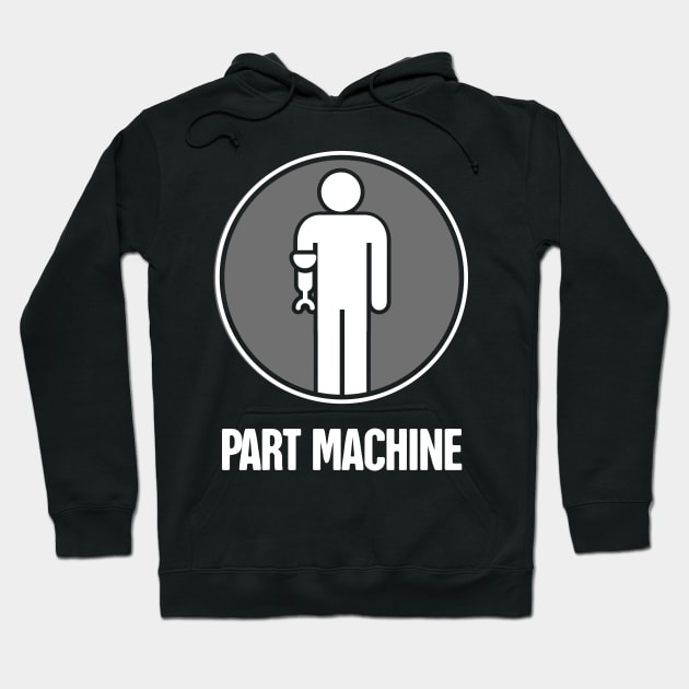 Machine - Amputated Missing Arm Amputee Hoodie by MeatMan